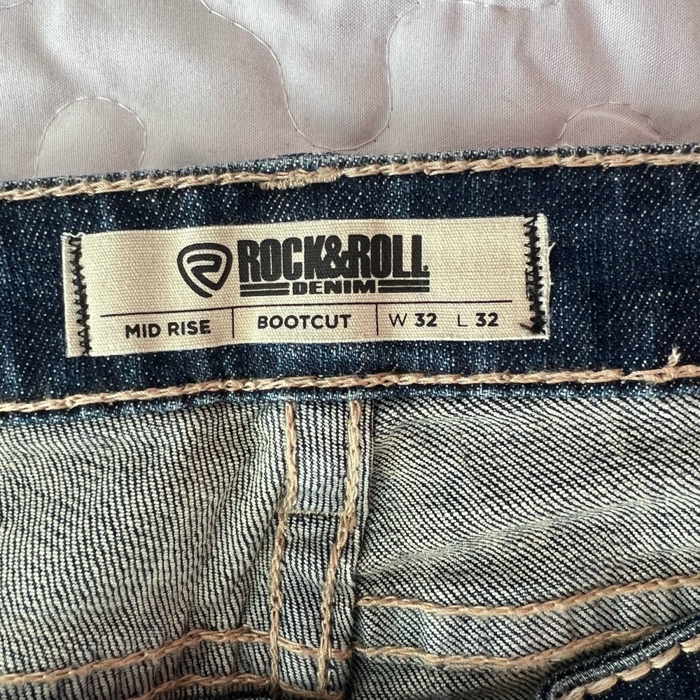 Rock & Roll Denim Boot Cut Jeans, NEW, never worn, Size 32 - Picture 6 of 11